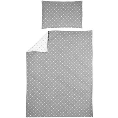 Afbeelding van Meyco Baby Zebra dekbedovertrek ledikant grey 100x135cm