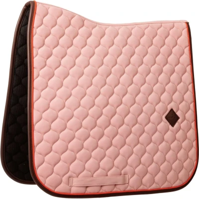 Afbeelding van Zadeldoek onion quilt leer neon dressuur oude roos FULL