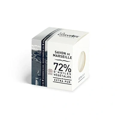 Afbeelding van La Corvette Cube de Marseille Extra Pure Ecocert Kartonnen Doos 500 g