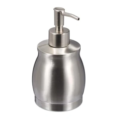 Afbeelding van Relaxdays zeeppompje 390 ml rvs keuken toilet vrijstaand zilver