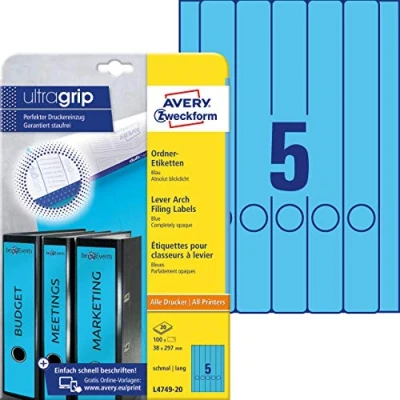 Afbeelding van Avery L4749 20 printeretiket