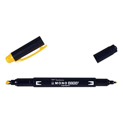 Afbeelding van Tombow Textmarker MONO edge, 2 Spitzen, golden yellow