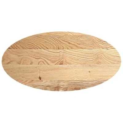 Afbeelding van vidaXL Tafelblad 120x60x2 cm ovaal massief eikenhout