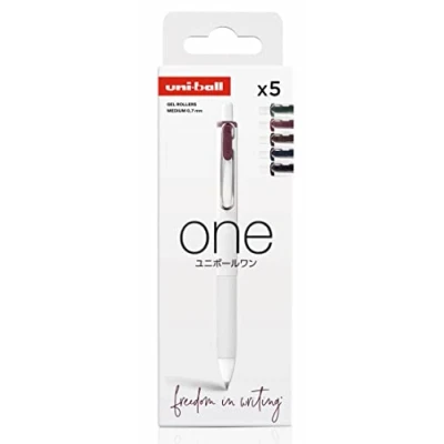 Afbeelding van Uni ball Rollerball Gel Ink One 0.7mm Etui 5 kleuren ORGANIC