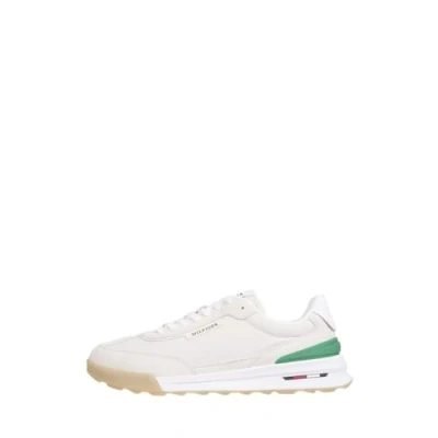 Afbeelding van Tommy Hilfiger Retro Runner Seasonal Sneakers laag, Heren, Maat: 45, Alabaster Leer en textiel