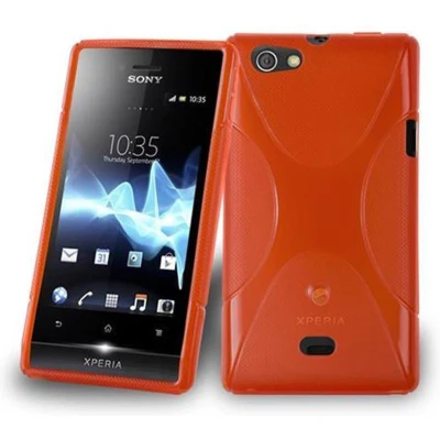 Afbeelding van Cadorabo Hoesje geschikt voor Sony Xperia MIRO in INFERNO ROOD Beschermhoes gemaakt van flexibel TPU silicone Case Cover