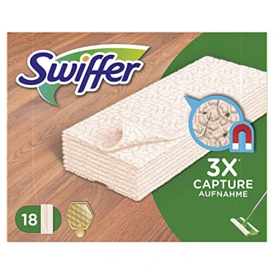 Afbeelding van 12x Swiffer Droge Vloerdoekjes Houten vloeren 18 stuks