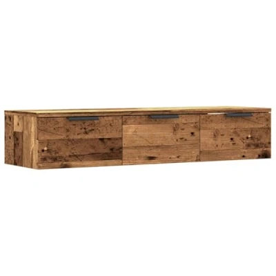 Afbeelding van vidaXL Wandkast 102x30x20 cm bewerkt hout oud houtkleurig