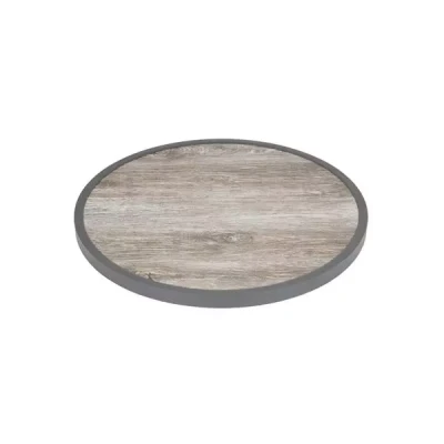 Afbeelding van Bolero Rond Tafelblad van Glasvezel met Houteffect 580 Mm DL486
