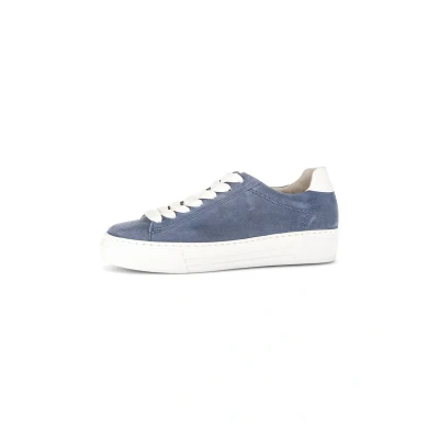 Afbeelding van Gabor Sneaker LOW Sneakers laag, Dames, Maat: 42, Blau Veloursleer
