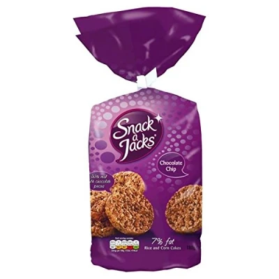 Afbeelding van Snack a Jacks Chocolade Chip Rijst Cakes 180 g (Set van 4)