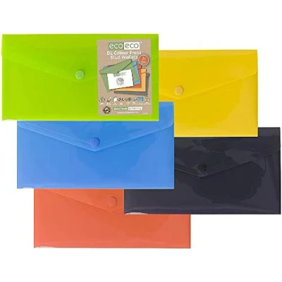 Afbeelding van eco DL 50% gerecycled, verschillende kleuren, pers portefeuilles, Stud (verpakking van 25 stuks)