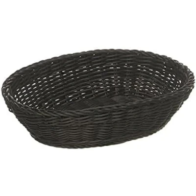 Afbeelding van APS Ovale mand van polypropyleen, afmetingen: 32 x 23 cm, hoogte: 7 kleur: zwart