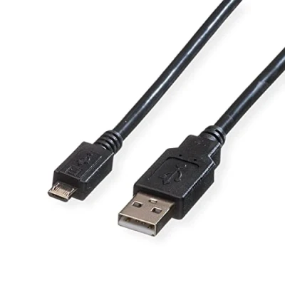 Afbeelding van ROLINE USB 2.0 Kabel, A Male Micro B Male, zwart, 0,8 m