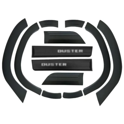 Afbeelding van acpar Wieldoorvoer zijbeschermingsset compatibel met Dacia Duster 2018 2024, zwart