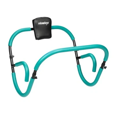 Afbeelding van Relaxdays Buikspiertrainer afmetingen 66 x 71 cm (h b d) effectieve training thuis voor buikspieren, turquoise/zwart