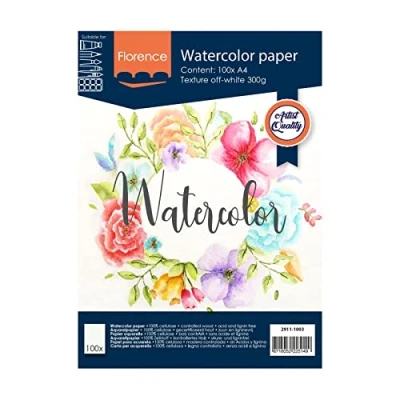 Afbeelding van Florence Aquarelpapier Offwhite A4 300g 100 vellen