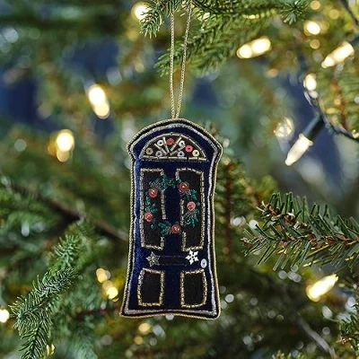 Afbeelding van &#039;Deur met Kerstkrans&#039; Velvet