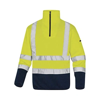 Afbeelding van Delta Plus MARHVJMGT Fleecetrui met hoge zichtbaarheid, polyesterlook, neongeel/marineblauw, maat L