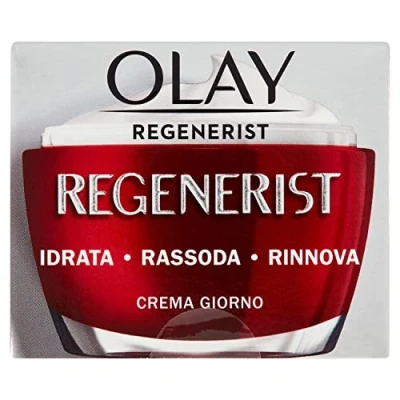 Afbeelding van OLAY Regenerist gezichtscrème, anti rimpel, hydraterend met hyaluronzuur, niacinamide en vitamine B3, verstevigt hydrateert de huid diep voor een tonische geregenereerde look, 50 ml
