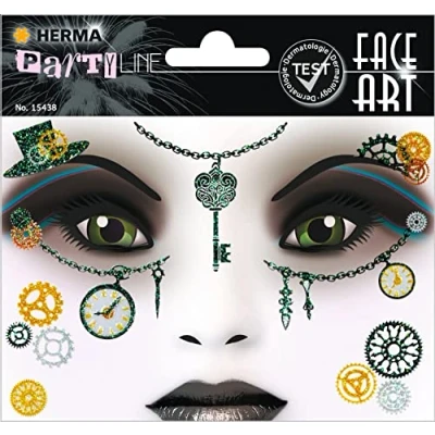 Afbeelding van HERMA Face Art Glitter sticker Steampunk Amelia
