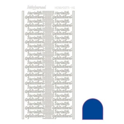 Afbeelding van Hobbydots sticker Mirror Blue 10 stuks