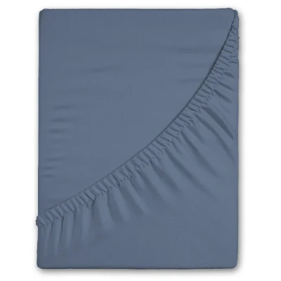 Afbeelding van Hoeslaken FLANEL 180x220 kleur ico blauw