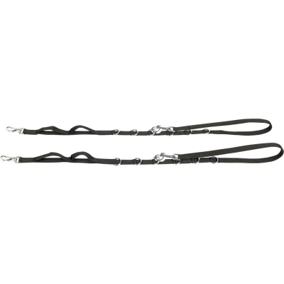 Image de Harry&#039;s Horse Rênes Fixes Réglable avec Élastique Noir Poney