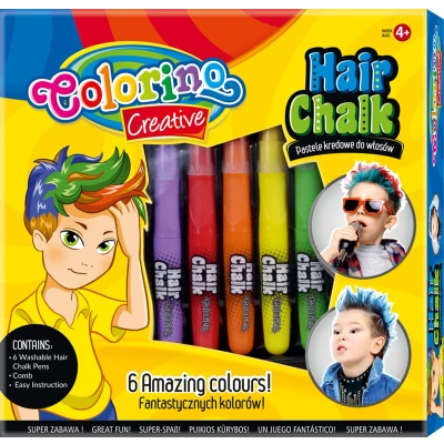 Afbeelding van Colorino Haarkrijt 6 kleuren tijdelijke haarkleuring.