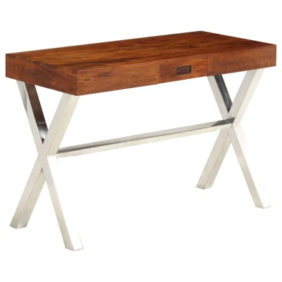 Afbeelding van Bureau 110x50x76 cm massief acaciahout en honingafwerking