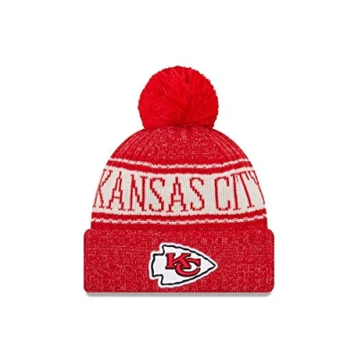 Afbeelding van New Era Kansas City Chiefs Beanie NFL 2018 Sideline Sport OTC Knit Rood/Wit One Size