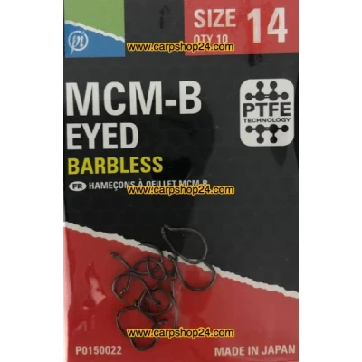 Afbeelding van Preston MCM B Eyed Barbless (10 pcs) Maat : 14
