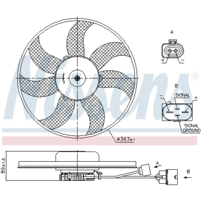 Afbeelding van Koelventilatorwiel NISSENS 850021