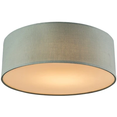 Afbeelding van QAZQA Plafondlamp groen 30 cm incl. LED Drum
