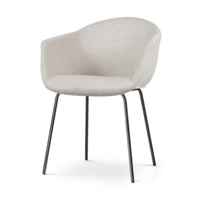 Afbeelding van Nolon Nora Otis Eetkamerstoel Beige met Armleuning Zwart