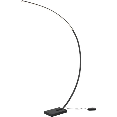 Afbeelding van Trio Leuchten dina Vloerlamp 1 lichts H 1800 mm Zwart