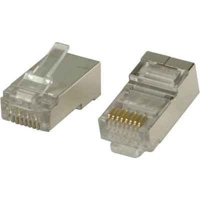 Afbeelding van RJ45 connector Cat6 S/FTP (Voor soepele én stugge kern, 10 stuks)