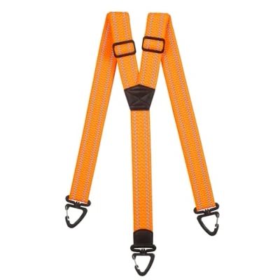 Afbeelding van Olata Veiligheidsbretels XXL, hoge zichtbaarheid met reflecterende strepen, karabijnhaken van kunststof, 4 cm, Oranje Y Model