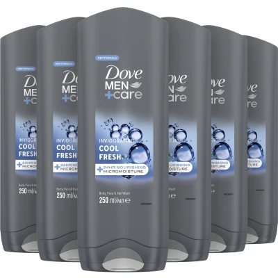 Afbeelding van 6x Dove Men Douchegel Cool Fresh 250 ml