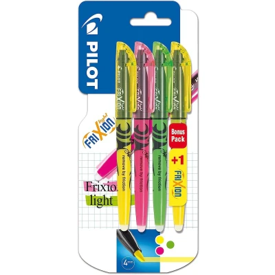 Afbeelding van PILOT Blister 3+1 FriXion Light Markeerstift Geel/Roze/Groen Medium punt