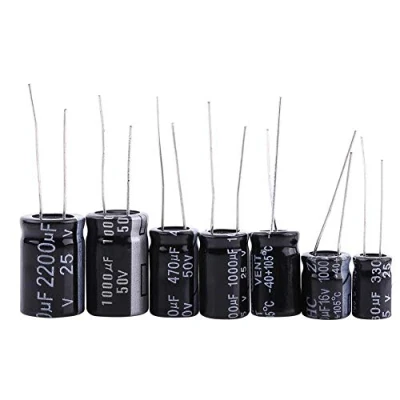 Afbeelding van 25 waarden, 125 stuks, assortiment elektrolytische condensatoren, assortiment, doe het zelf accessoires, 1uf 2200uf 16V 50 V