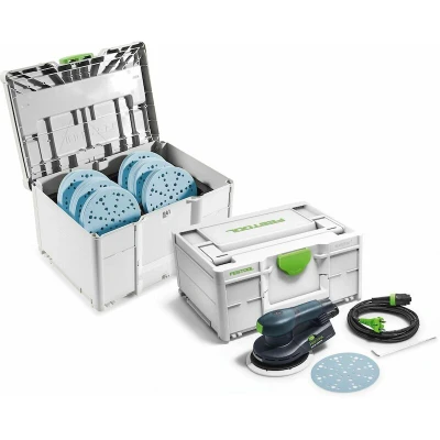 Afbeelding van FESTOOL ETS EC 150/5 EQ SYS Gr excenterschuurmachine 400 W in systainer SYS3 M 187 + schuur D150 set 578272