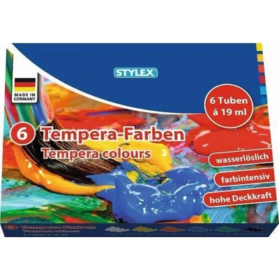 Afbeelding van Tempera verf 6 tubes á 19ml