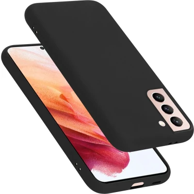 Afbeelding van Cadorabo Hoesje geschikt voor Samsung Galaxy S22 in LIQUID ZWART Beschermhoes gemaakt van flexibel TPU silicone Case Cover