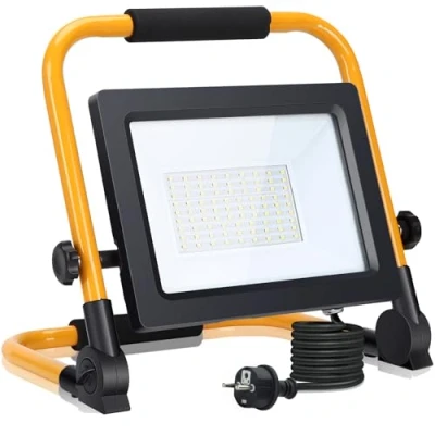 Afbeelding van Aigostar 13VRS LED Werklamp Bouwlamp IP44 Stootvast 50W 4500lm 6500K Daglicht wit incl. 180cm Aansluitstekker