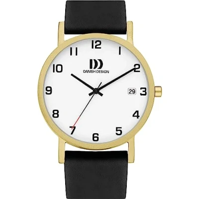 Afbeelding van Danish Design Rhine NMBRS Satin Gold Date Large IQ81Q1273