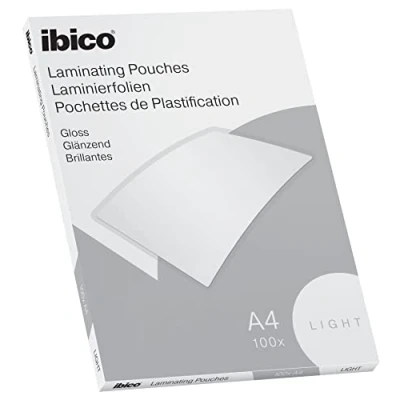Afbeelding van Ibico Basics A4 Lamineerhoezen, Glanzend 80 micron 100 Stuks Glashelder
