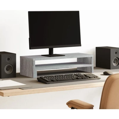 Afbeelding van vidaXL Monitorstandaard 54x22x15 cm bewerkt hout grijs sonoma eiken