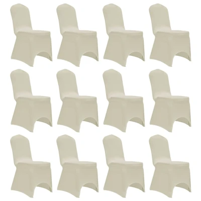 Afbeelding van Stoelhoezen stretch 12 st crème