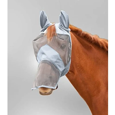 Afbeelding van Waldhausen Vliegenmasker Premium met Oren Zilvergrijs Cob